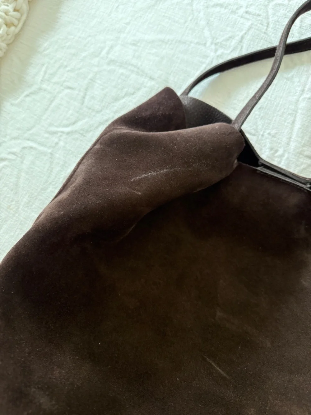 Madewell The Shoppers Tote Classic Brown Suede Tote Bag - Picture 5 of 6